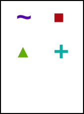 tilde, square, triangle, plus